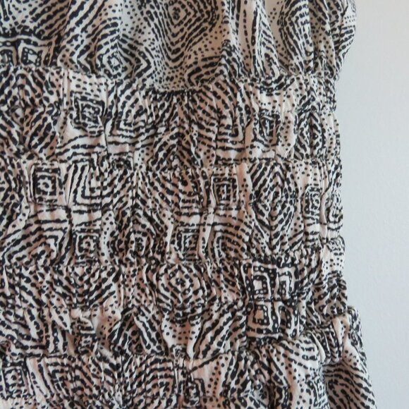 MARINE LAYER Nicole Mini Dress in Black & White Geo Summer Travel Pockets Sz XS - Picture 8 of 15